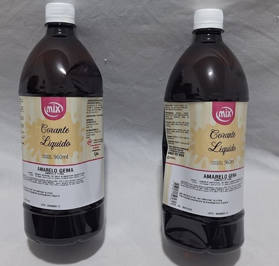 CORANTE LIQUIDO ALIMENTICIO AMARELO GEMA 960ML